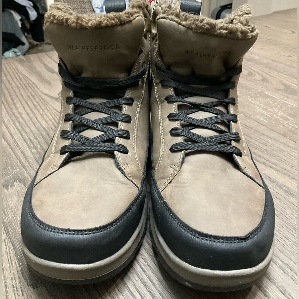 Weatherproof Men's Logjam Memory Foam Sneaker Boots Brown Size 11 NIB NEW